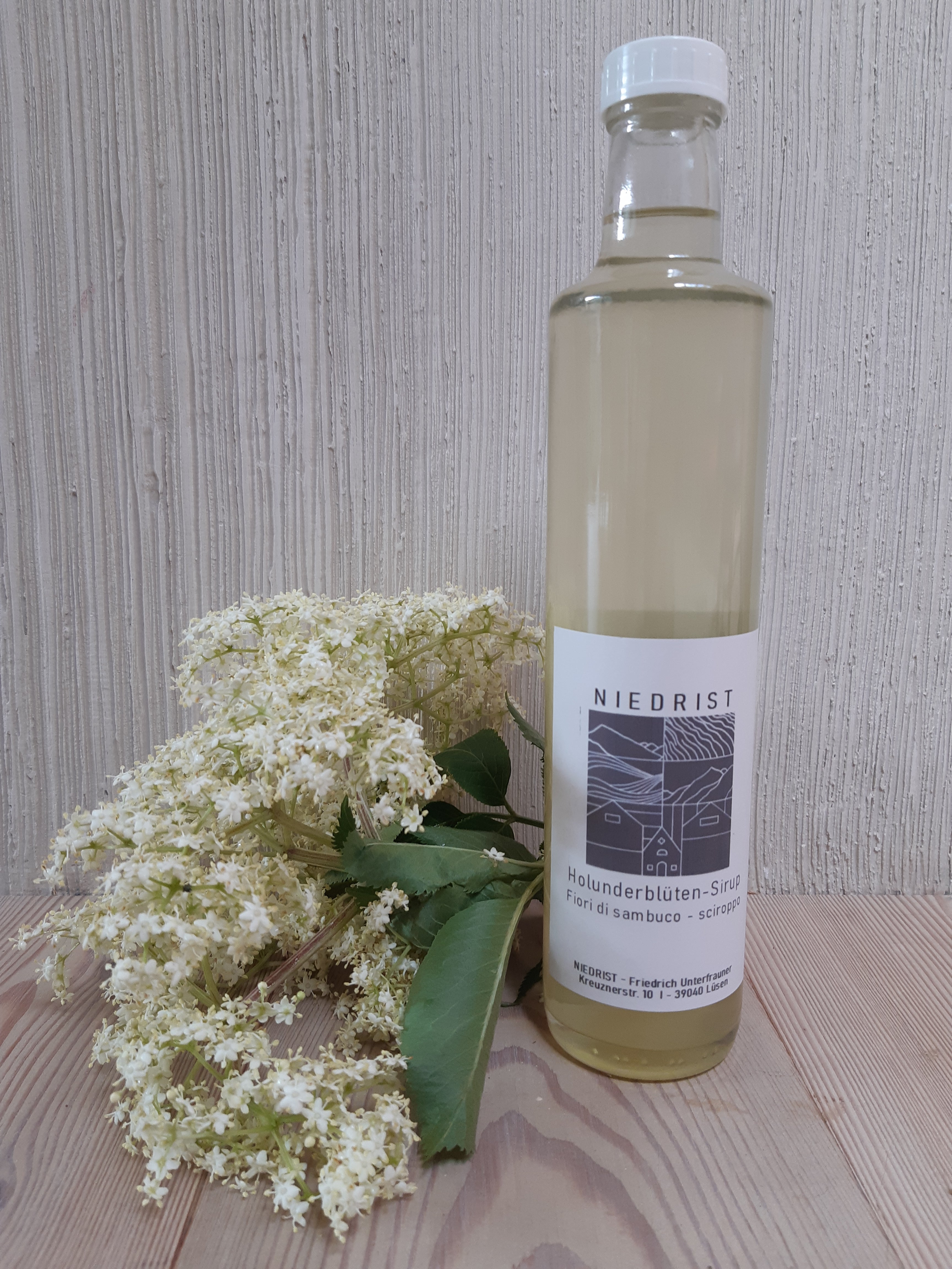 Sciroppo di fiori di sambuco 500 ml - Niedersthof Lüsen